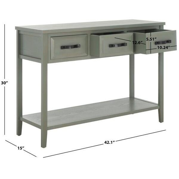 Safavieh Aiden Console Table- French Grey - 30 x 15 x 42.1 in. - AMH6502B