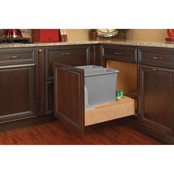 Rev-A-Shelf Maple Wood; Steel; Plastic, Natural Maple, 20.25 in W, 19.25 in H, 21.75 in D - 4WCBM-2430DM-2