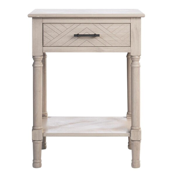 Safavieh Peyton 1 Drawer Accent Table, Greige - ACC5704D
