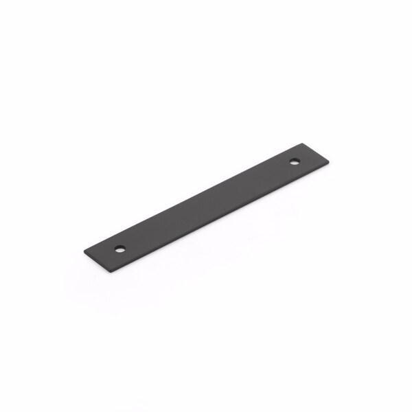 Schaub 4in Center to Center Pub House Backplate for Pull Matte Black Finish - 5104B-MB