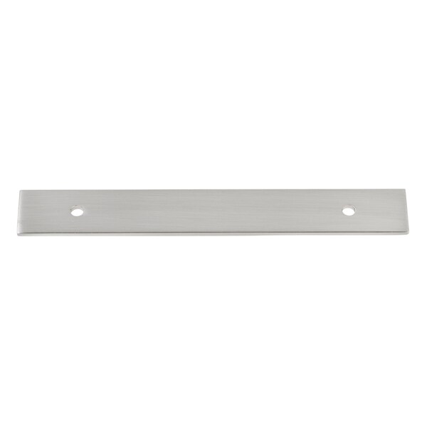 Gliderite Hardware 7-1/4 in. Satin Nickel Squared Back Plate 5-1/16 in. Center to Center - 7342-128-SN, 10PK - 7342-128-SN-10