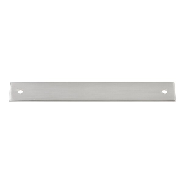 Gliderite Hardware 7-1/4 in. Satin Nickel Squared Back Plate 6-1/4 in. Center to Center - 7342-160-SN, 10PK - 7342-160-SN-10