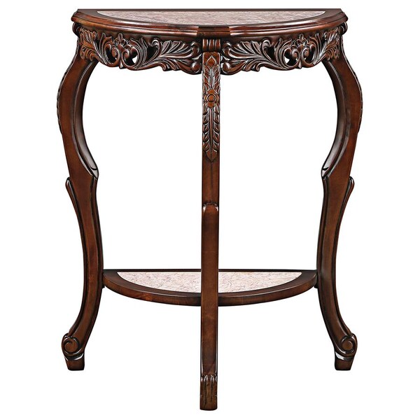 Design Toscano Lady Juliet's Marble-Topped Hardwood Console Table - DY120705