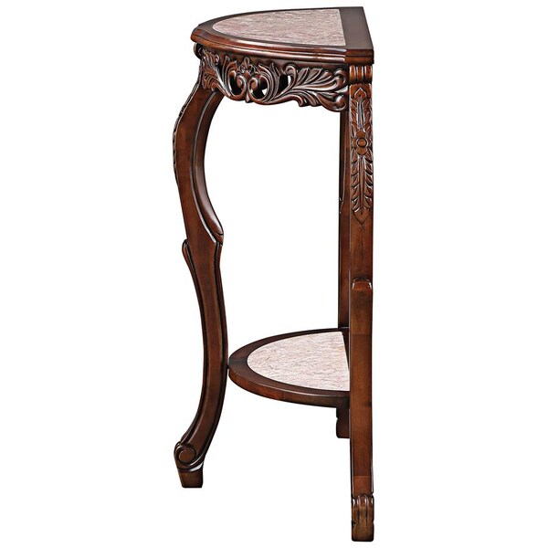 Design Toscano Lady Juliet's Marble-Topped Hardwood Console Table - DY120705