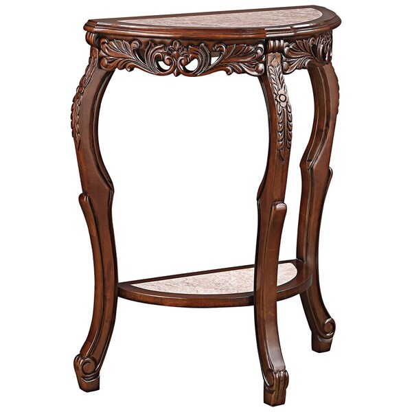 Design Toscano Lady Juliet's Marble-Topped Hardwood Console Table - DY120705