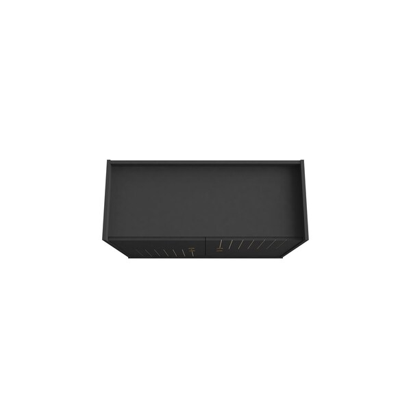 Manhattan Comfort Bogart Accent Cabinet in Black and Nature - 255BMC8