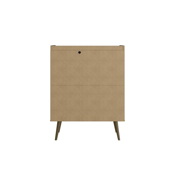 Manhattan Comfort Bogart Accent Cabinet in Black and Nature - 255BMC8