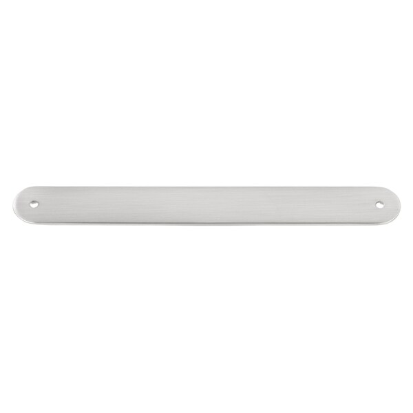 Gliderite Hardware 9-1/2 in. Satin Nickel Rounded Back Plate 7-9/16 in. Center to Center - 9343-192-SN, 10PK - 9343-192-SN-10