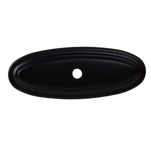 Gliderite Hardware 3 in. Matte Black Oblong Cabinet Backplate - 1034-MB, 5PK - 1034-MB-5
