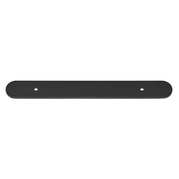Gliderite Hardware 8-1/2 in. Matte Black Rounded Back Plate 6-1/4 in. Center to Center - 9343-160-MB, 25PK - 9343-160-MB-25