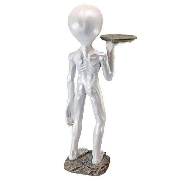 Design Toscano Roswell, the Alien Butler Pedestal Sculptural Table - CL5304