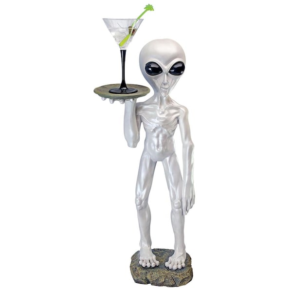 Design Toscano Roswell, the Alien Butler Pedestal Sculptural Table - CL5304
