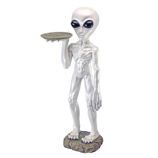 Design Toscano Roswell, the Alien Butler Pedestal Sculptural Table - CL5304