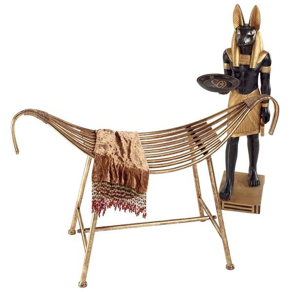 Design Toscano God of the Nile Egyptian-Style Metal Bench - FU86377