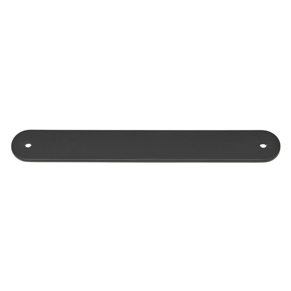 Gliderite Hardware 7-1/4 in. Matte Black Rounded Back Plate 6-1/4 in. Center to Center - 7343-160-MB, 10PK - 7343-160-MB-10
