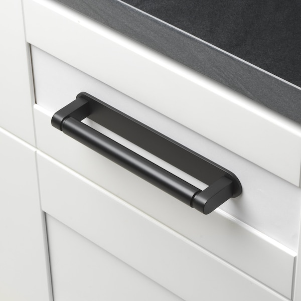 Gliderite Hardware 7-1/4 in. Matte Black Rounded Back Plate 6-1/4 in. Center to Center - 7343-160-MB, 10PK - 7343-160-MB-10