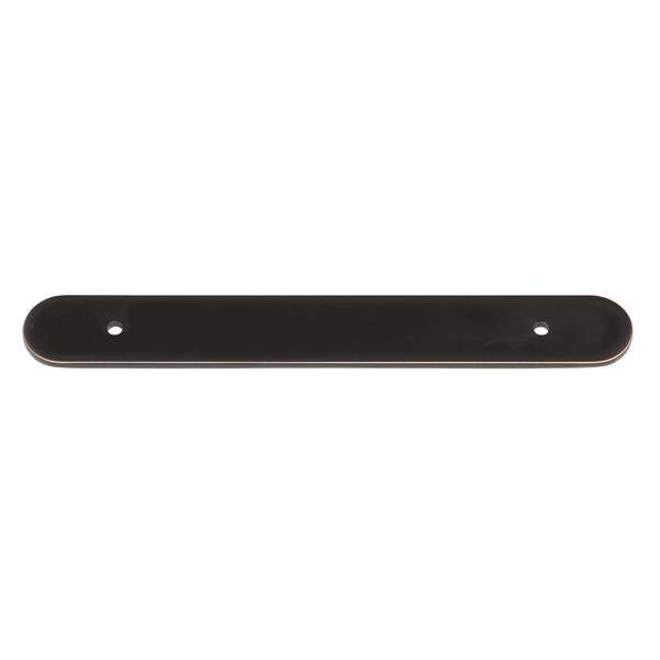Gliderite Hardware 7-1/4 in. Oil Rubbed Bronze Rounded Back Plate 5-1/16 in. Center to Center - 7343-128-ORB, 25PK - 7343-128-ORB-25