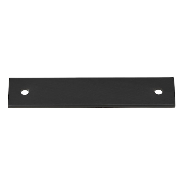 Gliderite Hardware 4-3/4 in. Matte Black Squared Back Plate 3-3/4 in. Center to Center - 5342-96-MB, 5PK - 5342-96-MB-5