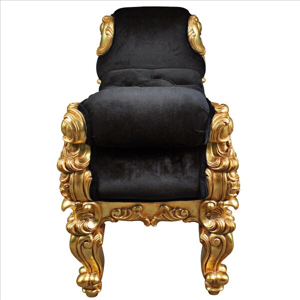 Design Toscano The Arrondissement Tufted Double Rolled Arm Bench - AF51693