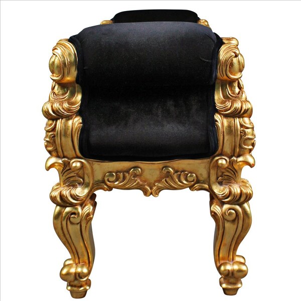 Design Toscano The Arrondissement Tufted Double Rolled Arm Bench - AF51693