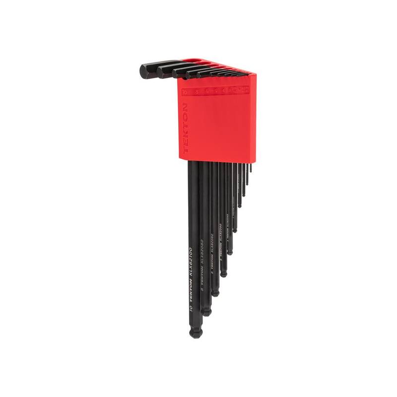 TEKTON Ball End Hex L- Key Set with Holder, 10-Piece (1.3-10 mm) - KLX91202