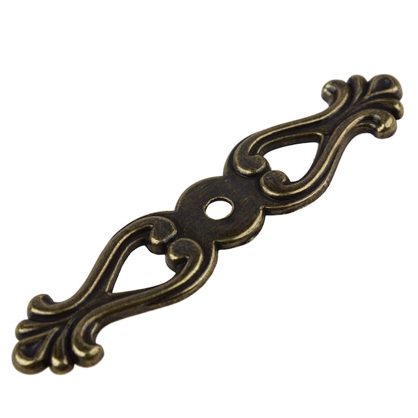 Gliderite Hardware 3-1/4 in. Antique Brass Cabinet Backplate - 1045-AB, 5PK - 1045-AB-5