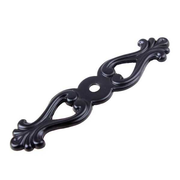 Gliderite Hardware 3-1/4 in. Matte Black Cabinet Backplate - 1045-MB, 10PK - 1045-MB-10