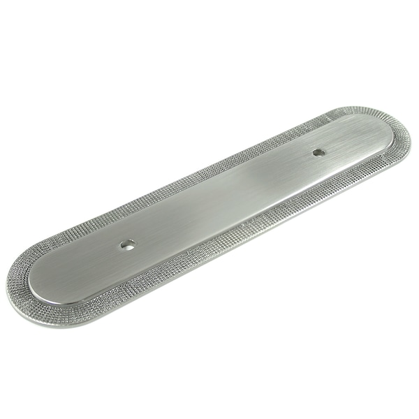 Mng 3" Vanilla Guerlain Backplate, Satin Antique Nickel, 6"o/a - 16921
