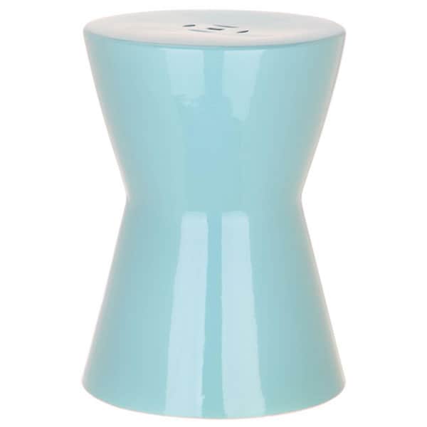 Safavieh Liana Garden Stool- Aqua - 18 x 13 x 13 in. - ACS4541C