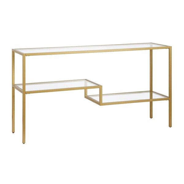 Hudson & Canal Henn &amp; Hart  Lovett Brass Console Table - 30 x 55 x 14 in. - AT0638
