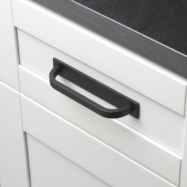 Gliderite Hardware 6 in. Matte Black Squared Back Plate 5-1/16 in. Center to Center - 6342-128-MB, 25PK - 6342-128-MB-25