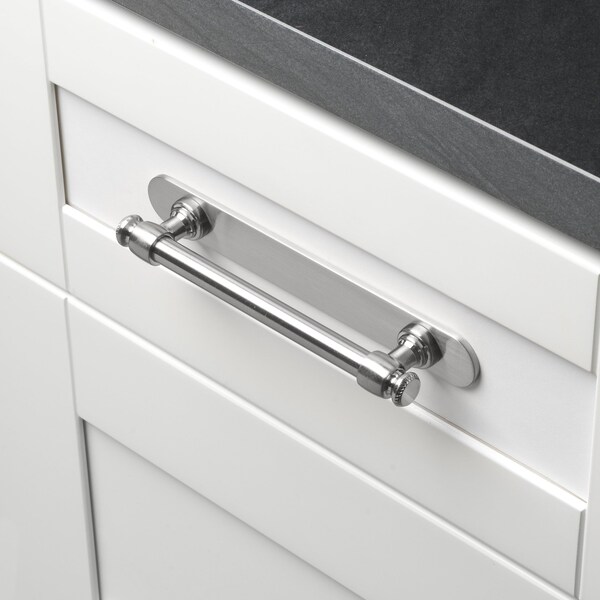 Gliderite Hardware 7-1/4 in. Satin Nickel Rounded Back Plate 5-1/16 in. Center to Center - 7343-128-SN, 25PK - 7343-128-SN-25