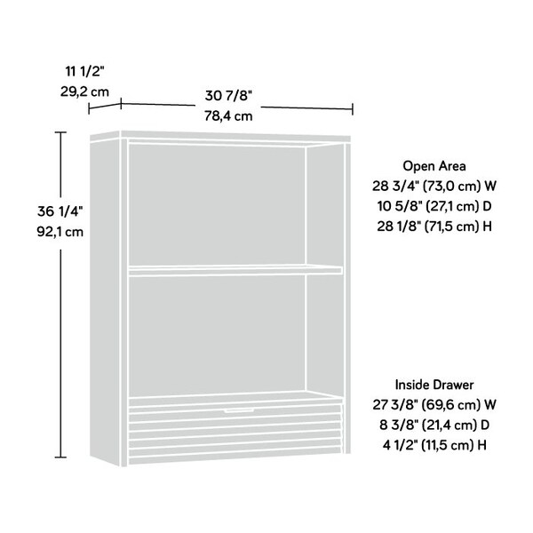 Sauder Englewood Library Hutch Spm , Attaches to <a href= in./Products/426909 - 426910