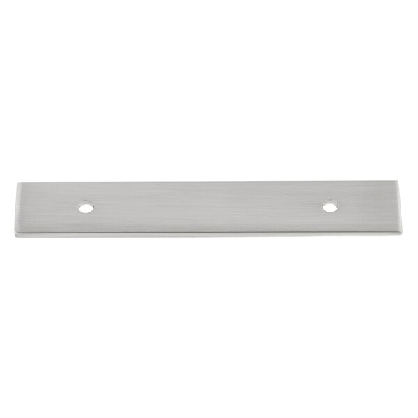 Gliderite Hardware 6 in. Satin Nickel Squared Back Plate 3-3/4 in. Center to Center - 6342-96-SN, 25PK - 6342-96-SN-25