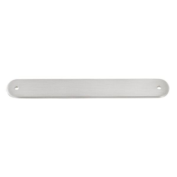 Gliderite Hardware 7-1/4 in. Satin Nickel Rounded Back Plate 6-1/4 in. Center to Center - 7343-160-SN, 25PK - 7343-160-SN-25