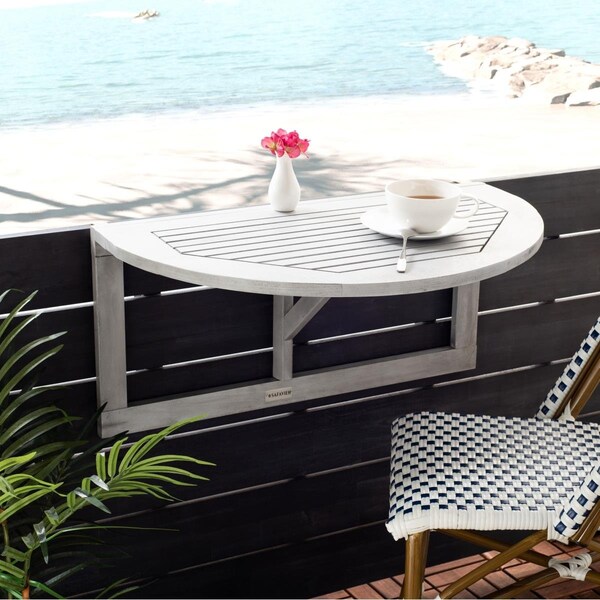 Safavieh Owens Balcony Hanging Half Table, Grey - 13 x 27.6 x 16.5 in. - PAT7045B