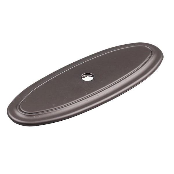 Gliderite Hardware 3 in. Graphite Gray Oblong Cabinet Backplate - 1034-GPH, 5PK - 1034-GPH-5