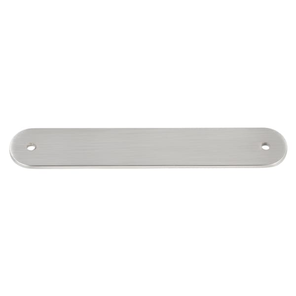 Gliderite Hardware 6 in. Satin Nickel Rounded Back Plate 5-1/16 in. Center to Center - 6343-128-SN, 5PK - 6343-128-SN-5