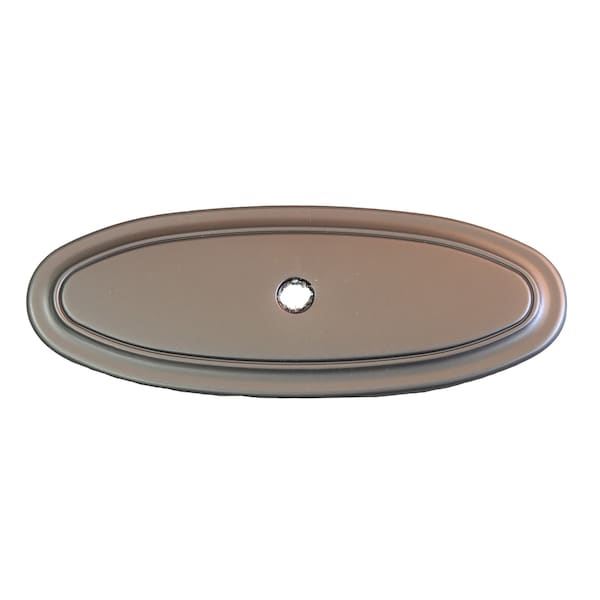Gliderite Hardware 3 in. Graphite Gray Oblong Cabinet Backplate - 1034-GPH, 25PK - 1034-GPH-25