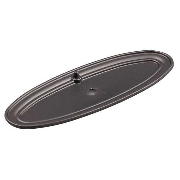 Gliderite Hardware 3 in. Graphite Gray Oblong Cabinet Backplate - 1034-GPH, 25PK - 1034-GPH-25