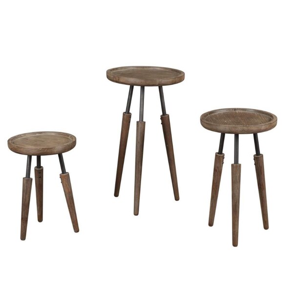 Boraam 18.25 x 14.25 x 14.25 in. Lilly Nesting Table in Natural - 17447