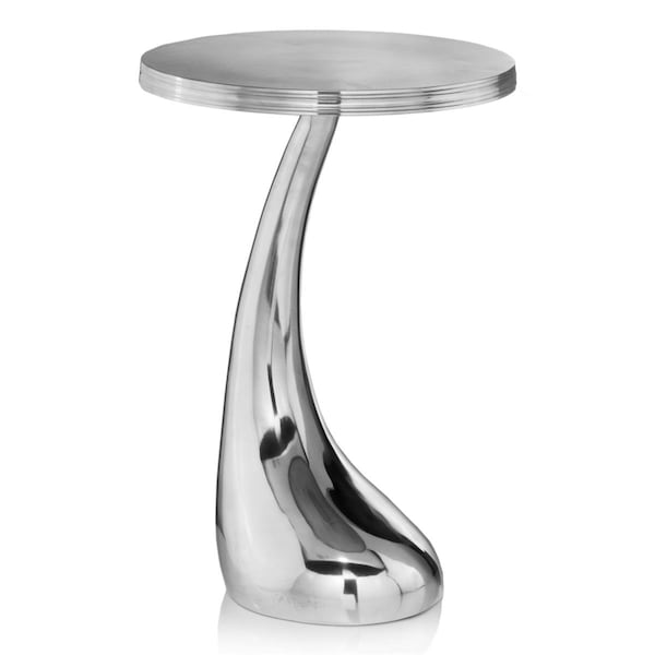 Gfancy Fixtures 15 x 15 x 21 in. Buffed Recodo Curve Foot Table - GF2627183