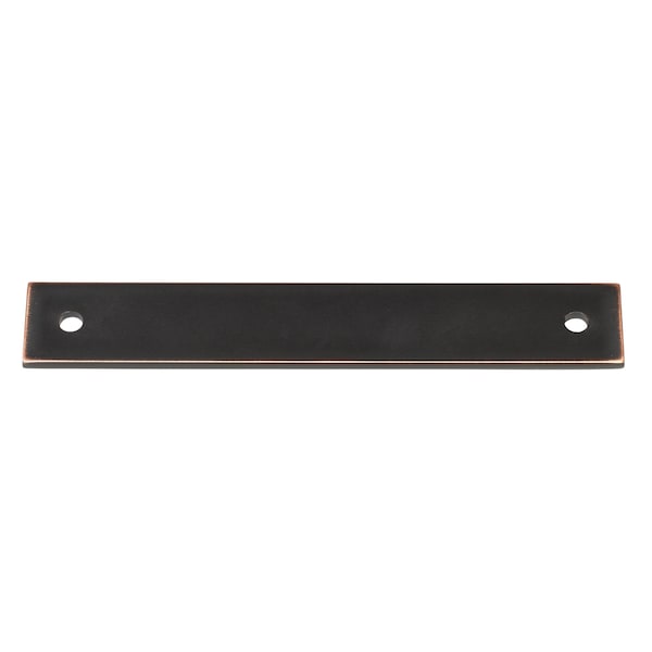 Gliderite Hardware 6 in. Oil Rubbed Bronze Squared Back Plate 5-1/16 in. Center to Center - 6342-128-ORB, 25PK - 6342-128-ORB-25