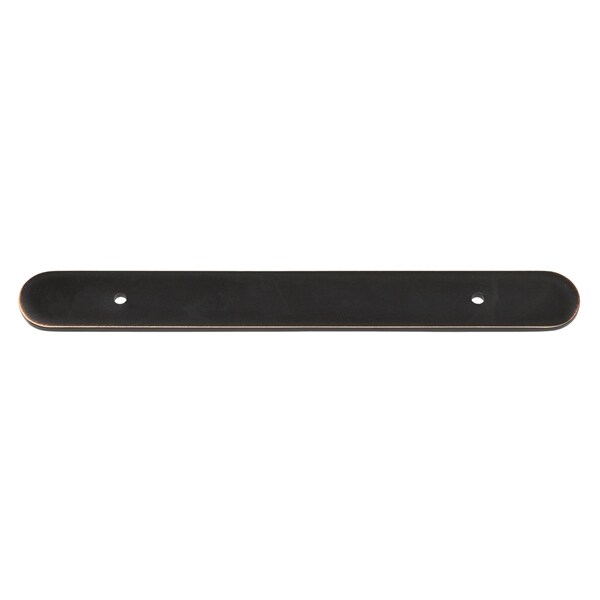 Gliderite Hardware 8 in. Oil Rubbed Bronze Rounded Back Plate 5-1/16 in. Center to Center - 8343-128-ORB, 25PK - 8343-128-ORB-25