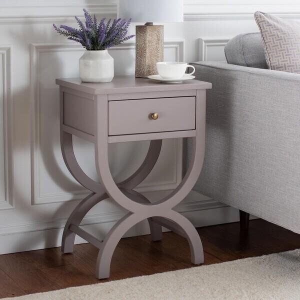 Safavieh Maxine Accent Table- Quartz Grey - 26.75 x 15 x 18 in. - AMH6608C