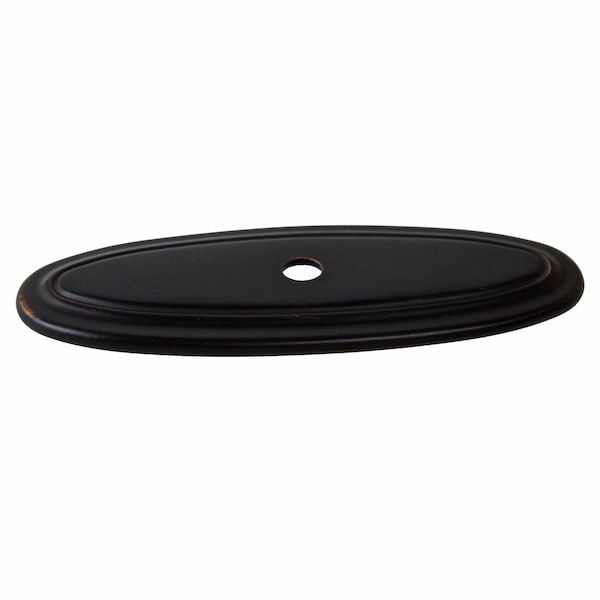 Gliderite Hardware 3 in. Oil Rubbed Bronze Oblong Cabinet Backplate - 1034-ORB, 5PK - 1034-ORB-5