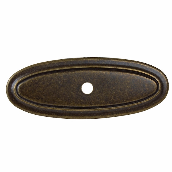 Gliderite Hardware 3 in. Antique Brass Oblong Cabinet Backplate - 1034-AB, 25PK - 1034-AB-25