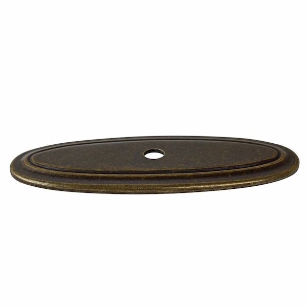 Gliderite Hardware 3 in. Antique Brass Oblong Cabinet Backplate - 1034-AB, 25PK - 1034-AB-25