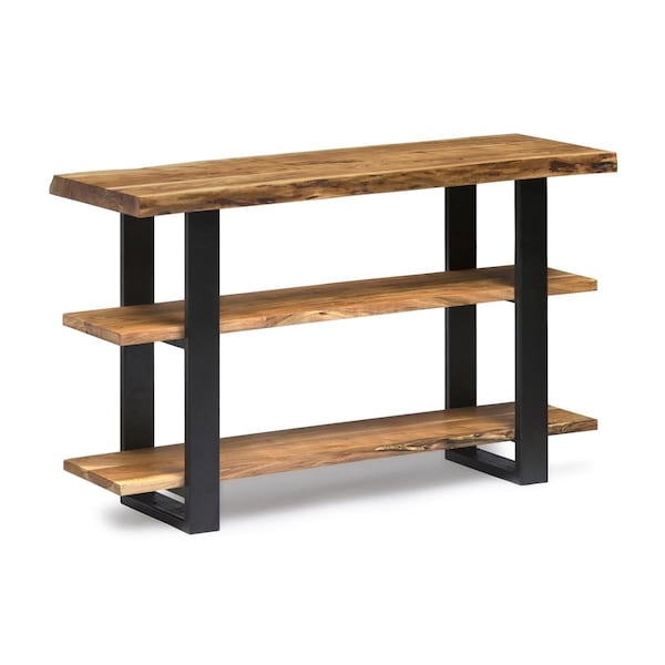 Kd Cama De Bebe Alpine Natural Live Edge Wood Media Console Table - KD3239702
