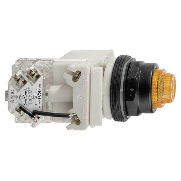 Schneider Electric Luz piloto de prueba Push to Test, ámbar, incandescente - 9001SKT1A31